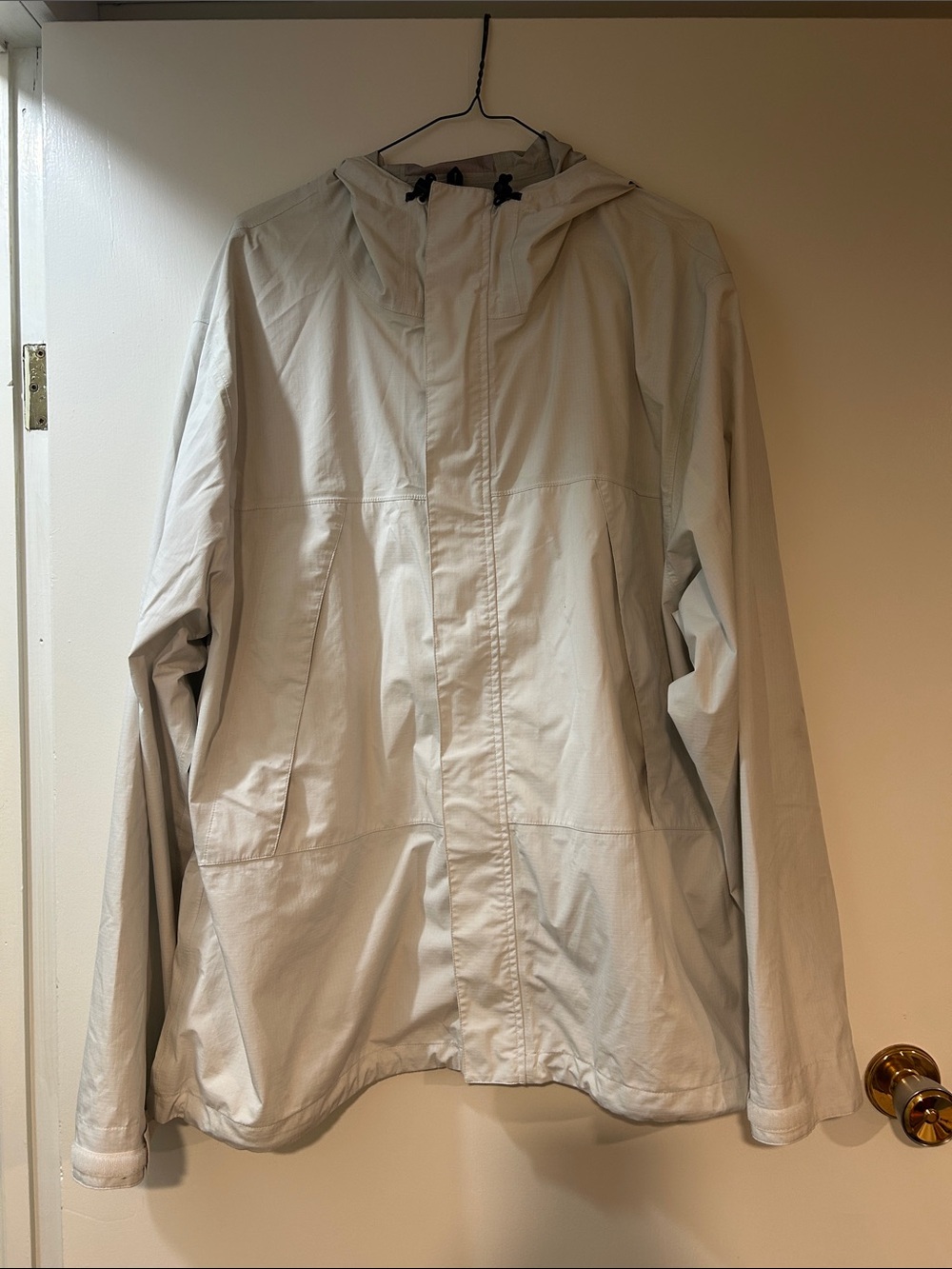 Supreme Light Gray Hooded Lightweight Rain Jacket